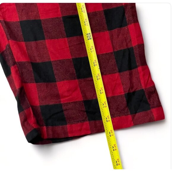 Mens Red and Black Plaid Pajama Pants Size XL Elastic Waist Drawstring - Picture 6 of 9